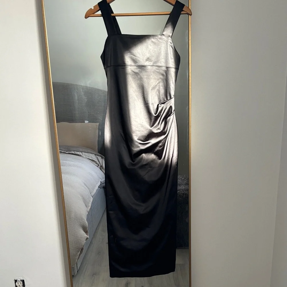 Babaton Black Satin Dress - Picture 2 of 6